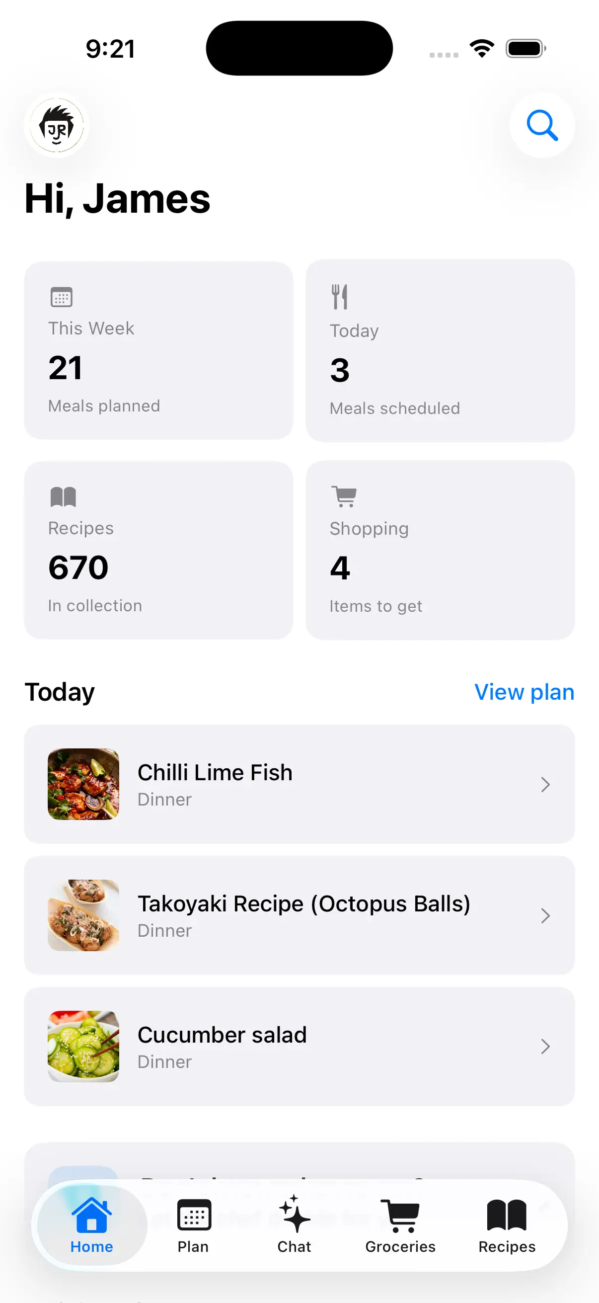 Your day, your meals: no more guessing